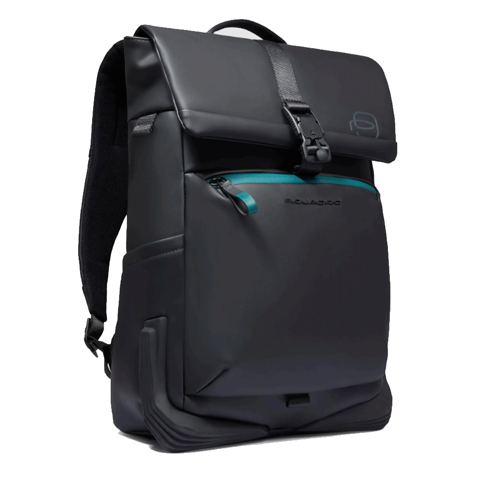 Zaino Uomo PIQUADRO Porta Computer 14" in Tessuto Nero Linea Corner - CA6642C2OW