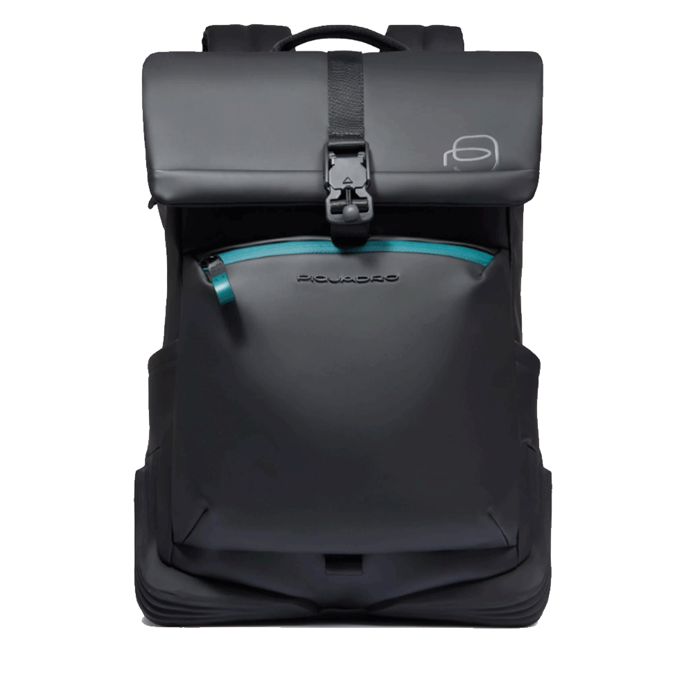 Zaino Uomo PIQUADRO Porta Computer 14" in Tessuto Nero Linea Corner - CA6642C2OW