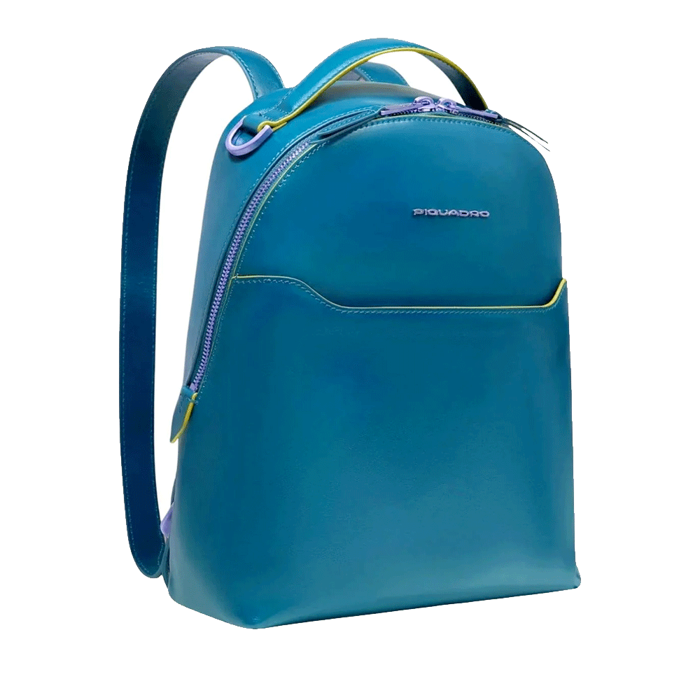 Zaino Donna PIQUADRO Porta iPad Mini in Pelle Ottanio Linea Blue Square - CA6677B2