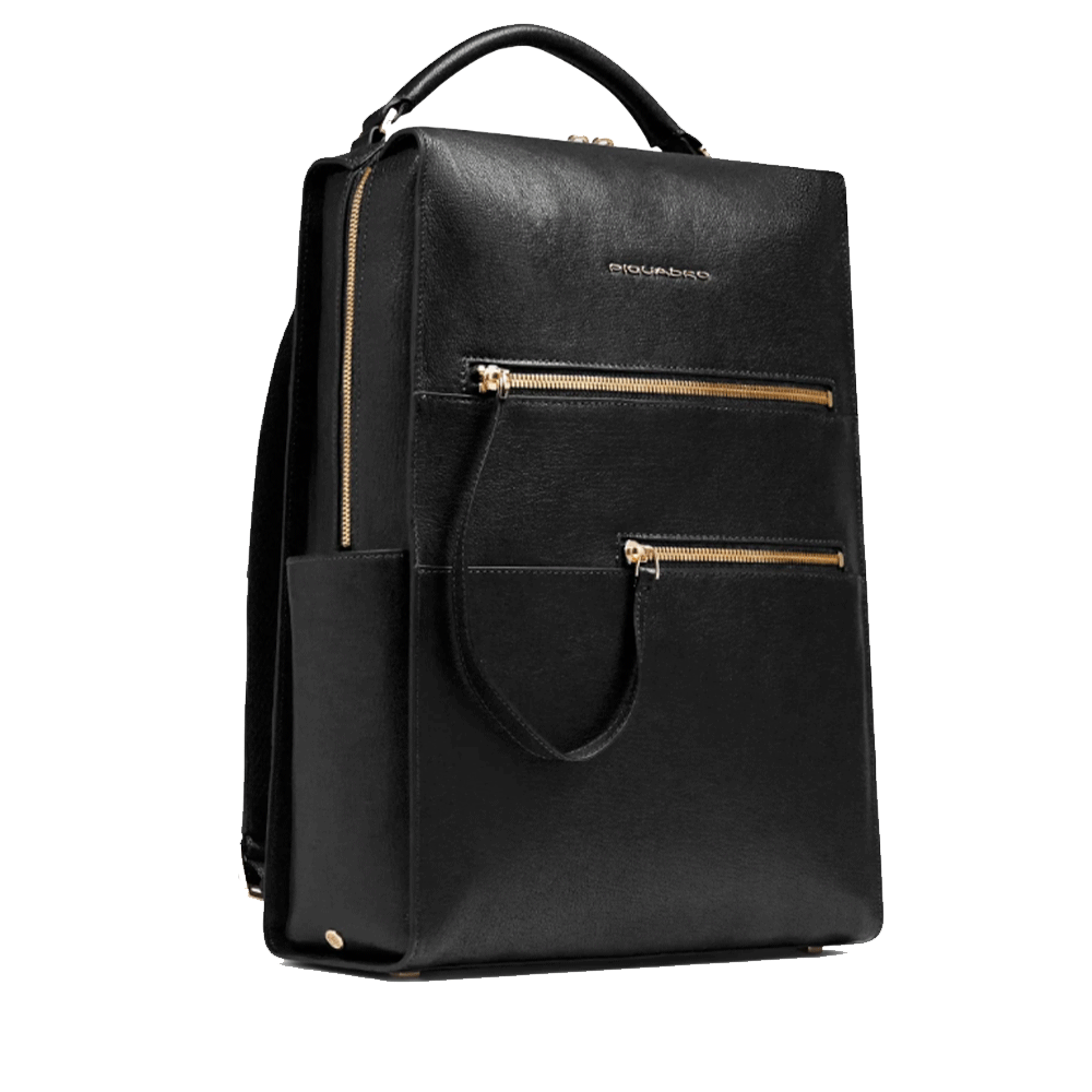 Zaino Donna PIQUADRO Porta Computer 14" in Pelle Nera - CA6772W140