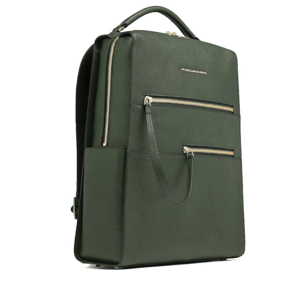 Zaino Donna PIQUADRO Porta Computer 14" in Pelle Verde - CA6772W140