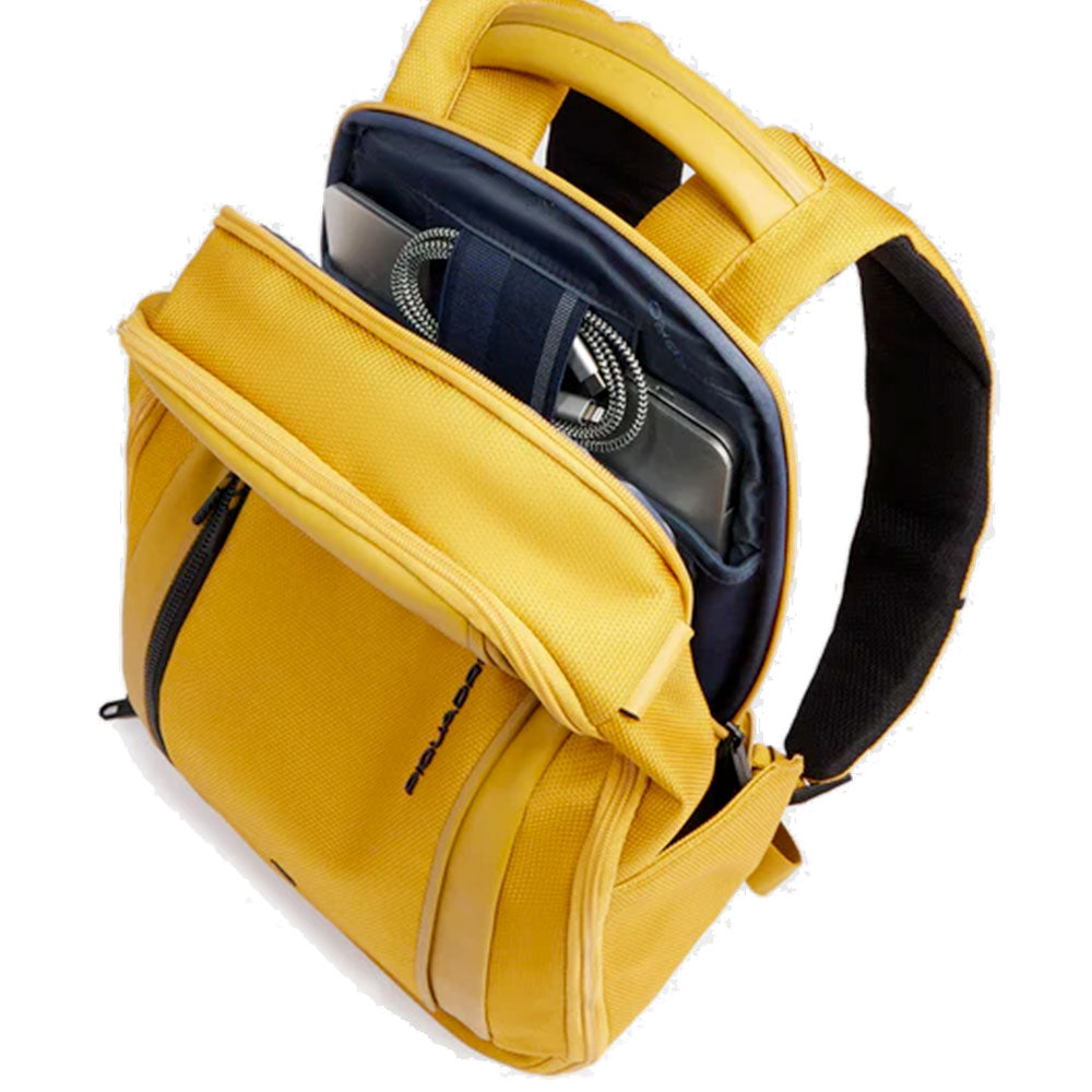 Zaino PIQUADRO Con Porta Pc 14" in Tessuto Giallo Linea Lyss - CA6927S143BM
