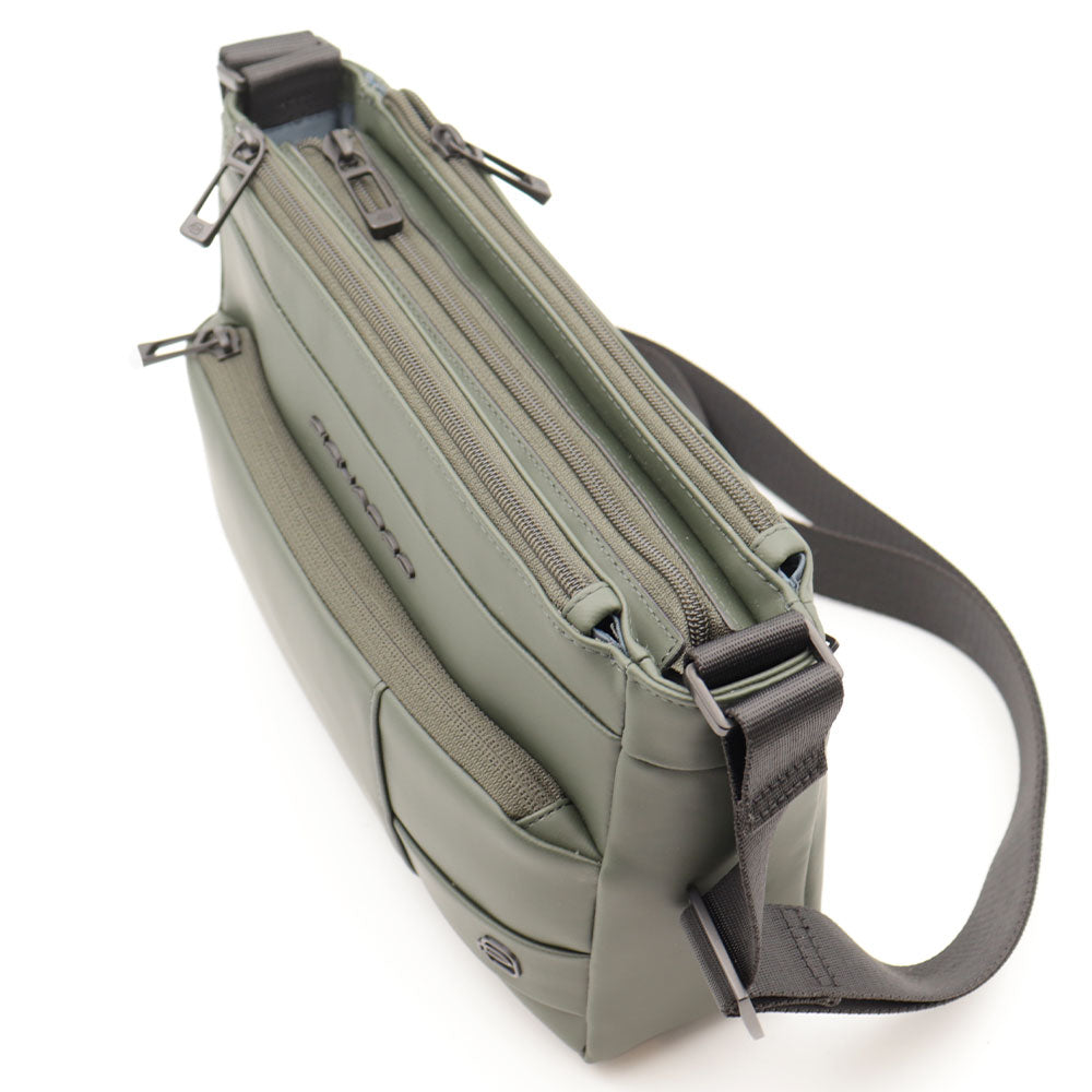 Herren-Gürteltasche PIQUADRO aus grünem Stoff Modell Corner 2.0 - CA6943W129W