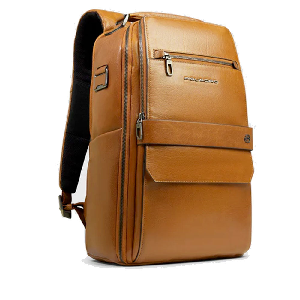 Zaino Uomo PIQUADRO in Pelle Beige Linea Solm con Porta Computer 14" - CA7021S141