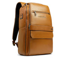 Herren-Rucksack PIQUADRO aus beigem Leder mit Laptopfach 14 Zoll Modell Solm - CA7021S141