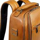Herren-Rucksack PIQUADRO aus beigem Leder mit Laptopfach 14 Zoll Modell Solm - CA7021S141