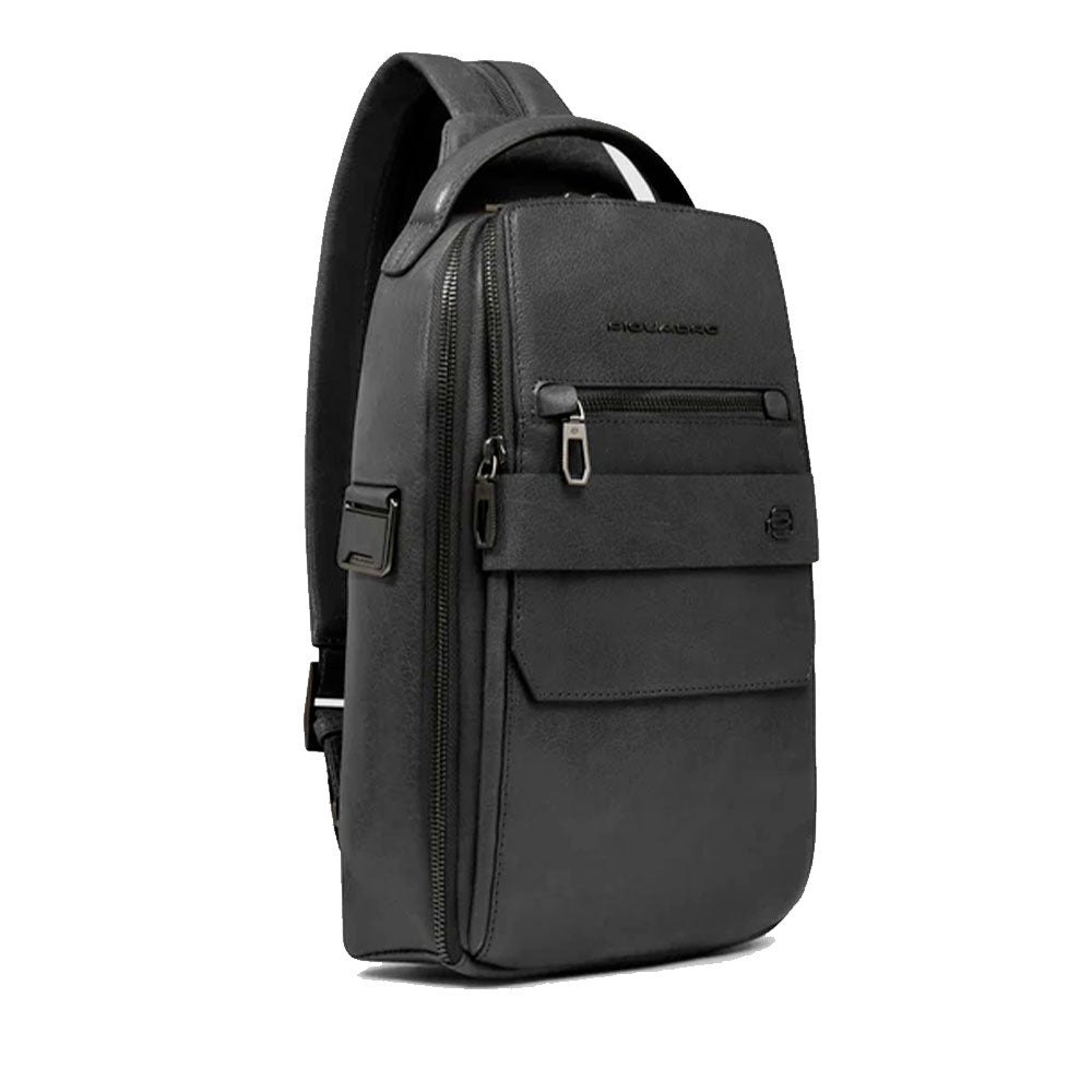 Monospalla Porta iPad mini PIQUADRO linea Solm in Pelle Nera - CA7028S141