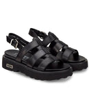 CULT Ziggy 3137 Damensandalen aus schwarzem Leder