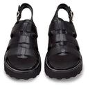 CULT Ziggy 3137 Damensandalen aus schwarzem Leder