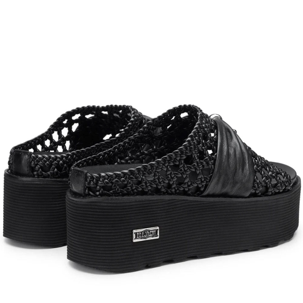 CULT Nancy 3457
Damen Slipper aus gewebtem Leder in Schwarz