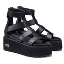 CULT Nancy 3459 Damensandalen aus schwarzem Leder