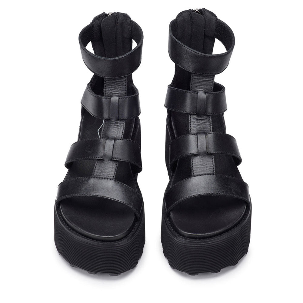 CULT Nancy 3459 Damensandalen aus schwarzem Leder