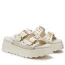 CULT Janis 3863 Damen Leder-Slipper Off White