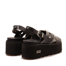 CULT Nancy 3891 Damensandalen aus schwarzem perforiertem Leder