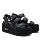 CULT Nancy 4266 Damensandalen aus schwarzem Leder