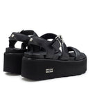 CULT Nancy 4266 Damensandalen aus schwarzem Leder