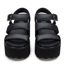CULT Nancy 4266 Damensandalen aus schwarzem Leder