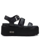 CULT Nancy 4266 Damensandalen aus schwarzem Leder