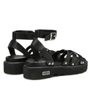 CULT Ziggy 4285 Damensandalen aus schwarzem Leder