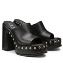 CULT Bjork 4305 
Schwarze Ledersandalen mit Absatz für Damen