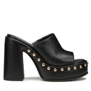 CULT Bjork 4305 
Schwarze Ledersandalen mit Absatz für Damen