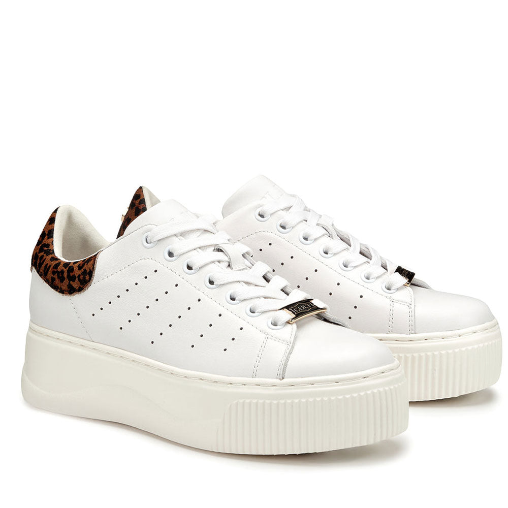 Sneakers Donna CULT Perry 4397 in Pelle Colore White - Leo