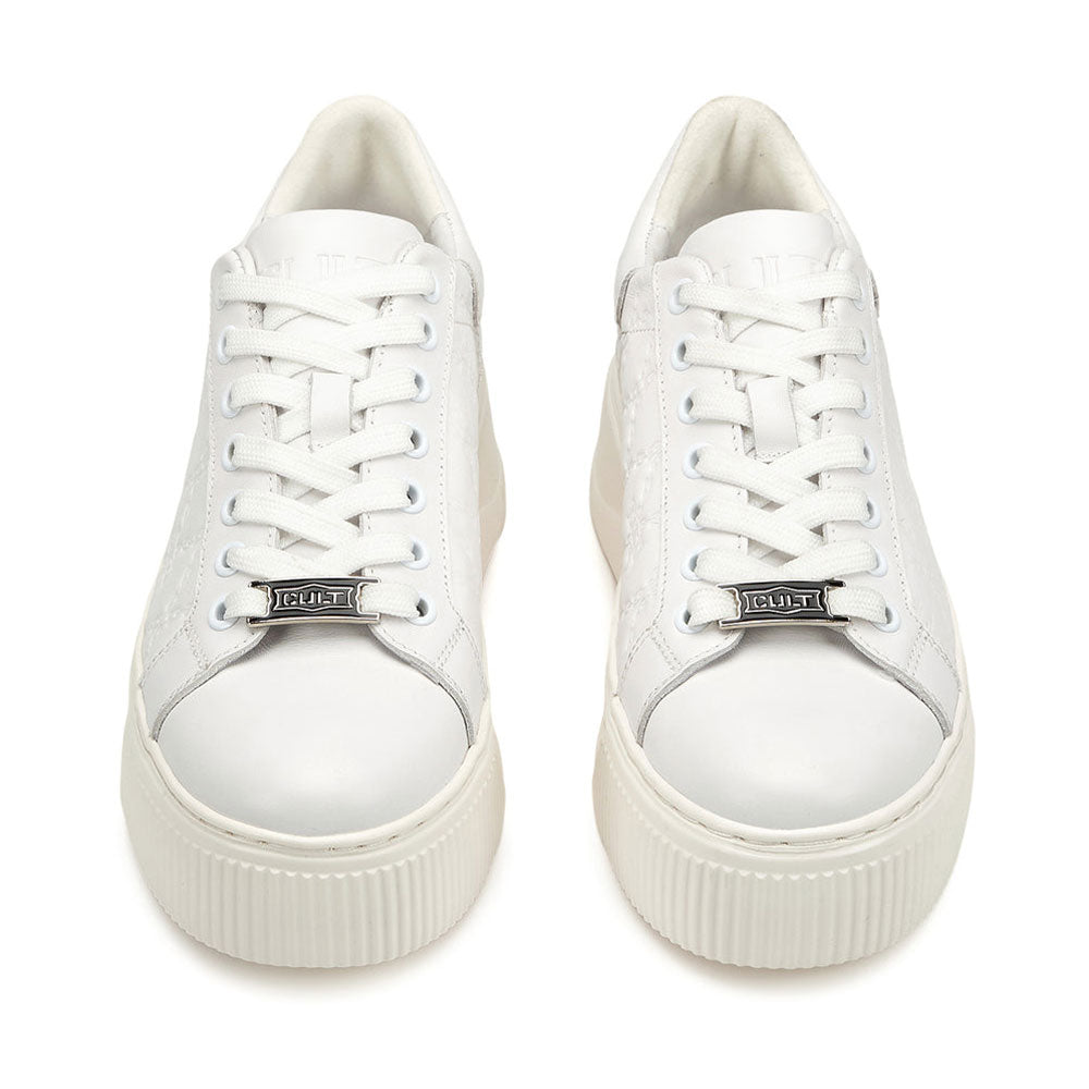 Sneakers Donna CULT Perry 4398 in Pelle Colore White All Over