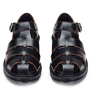 CULT Sabbath 4431 Damensandalen aus schwarzem Leder