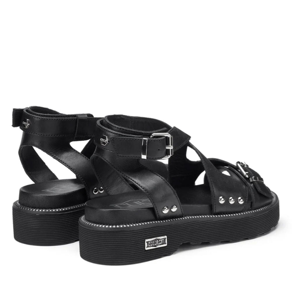 CULT Ziggy 4472 Damensandalen aus schwarzem Leder