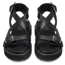 CULT Ziggy 4472 Damensandalen aus schwarzem Leder