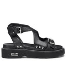 CULT Ziggy 4472 Damensandalen aus schwarzem Leder