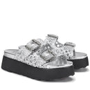 Ciabatte CULT Janis 4476 in Pelle Intrecciata Colore Silver