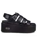 CULT Nancy 4488 Damensandalen aus schwarzem Leder