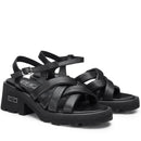 CULT Grace 4526 Damensandalen aus schwarzem Leder