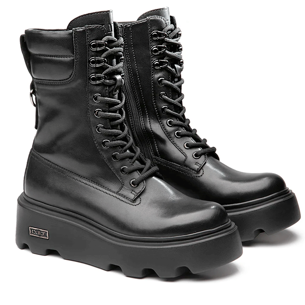 Scarpe Donna CULT Anfibi New Rock 4570 in Pelle Nera