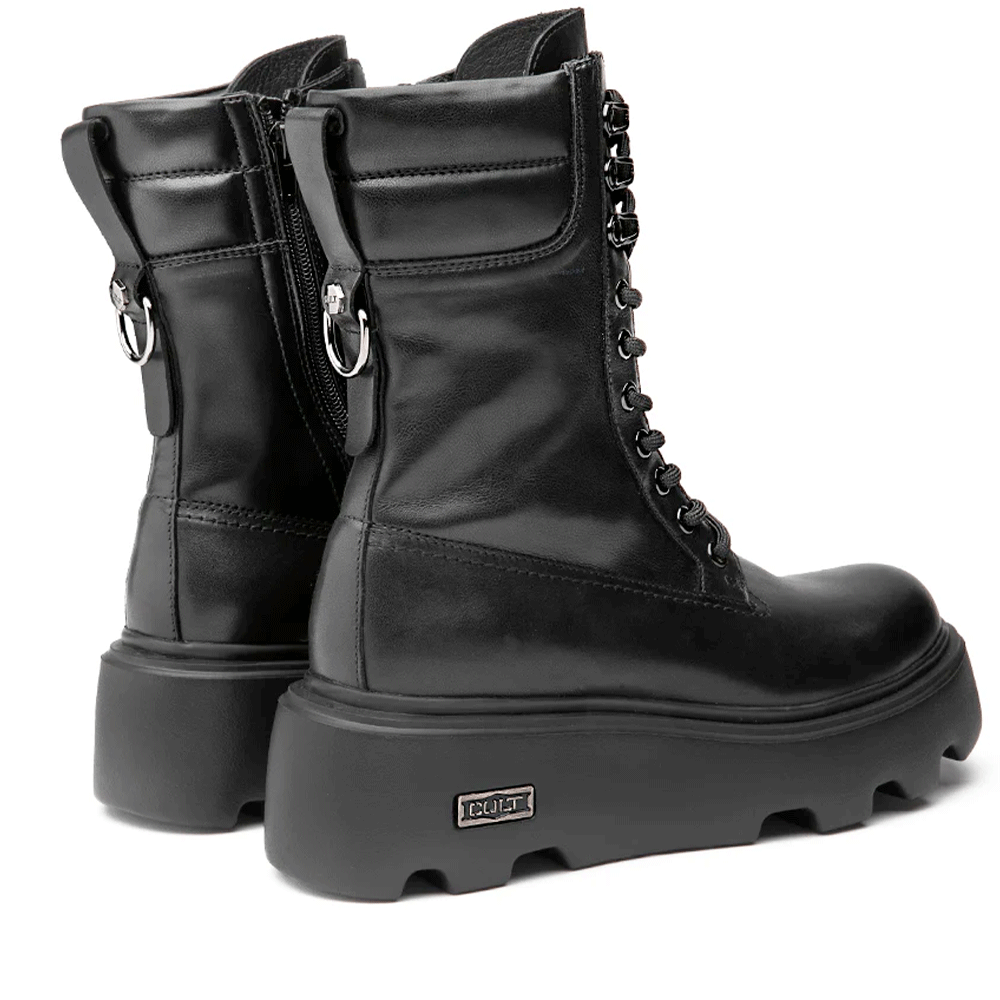 Scarpe Donna CULT Anfibi New Rock 4570 in Pelle Nera