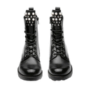 Scarpe Donna CULT Anfibi Zeppelin 4597 in Pelle Nera con Applicazioni Gioiello