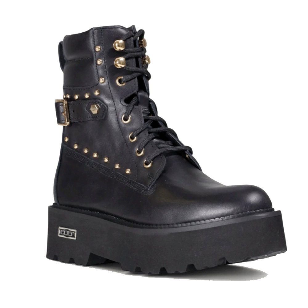 Scarpe Donna CULT Rocky 4641 Anfibi in Pelle Colore Black - Gold