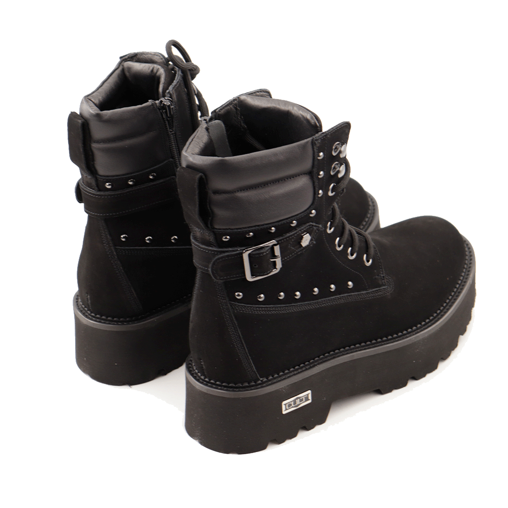 Scarpe Donna CULT Rocky 4641 Anfibi in Nabuk Colore Nero