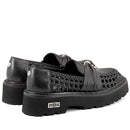 Damen-Loafer CULT Slash 4685 aus perforiertem schwarzem Leder