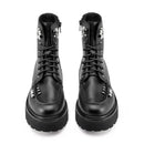 Scarpe Donna CULT Anfibi Slash 4820 in Pelle Nera con Borchie Applicate
