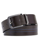 Cintura Uomo PIQUADRO Reversibile in Pelle Mogano e Nero Linea Blue Square - CU6742B2