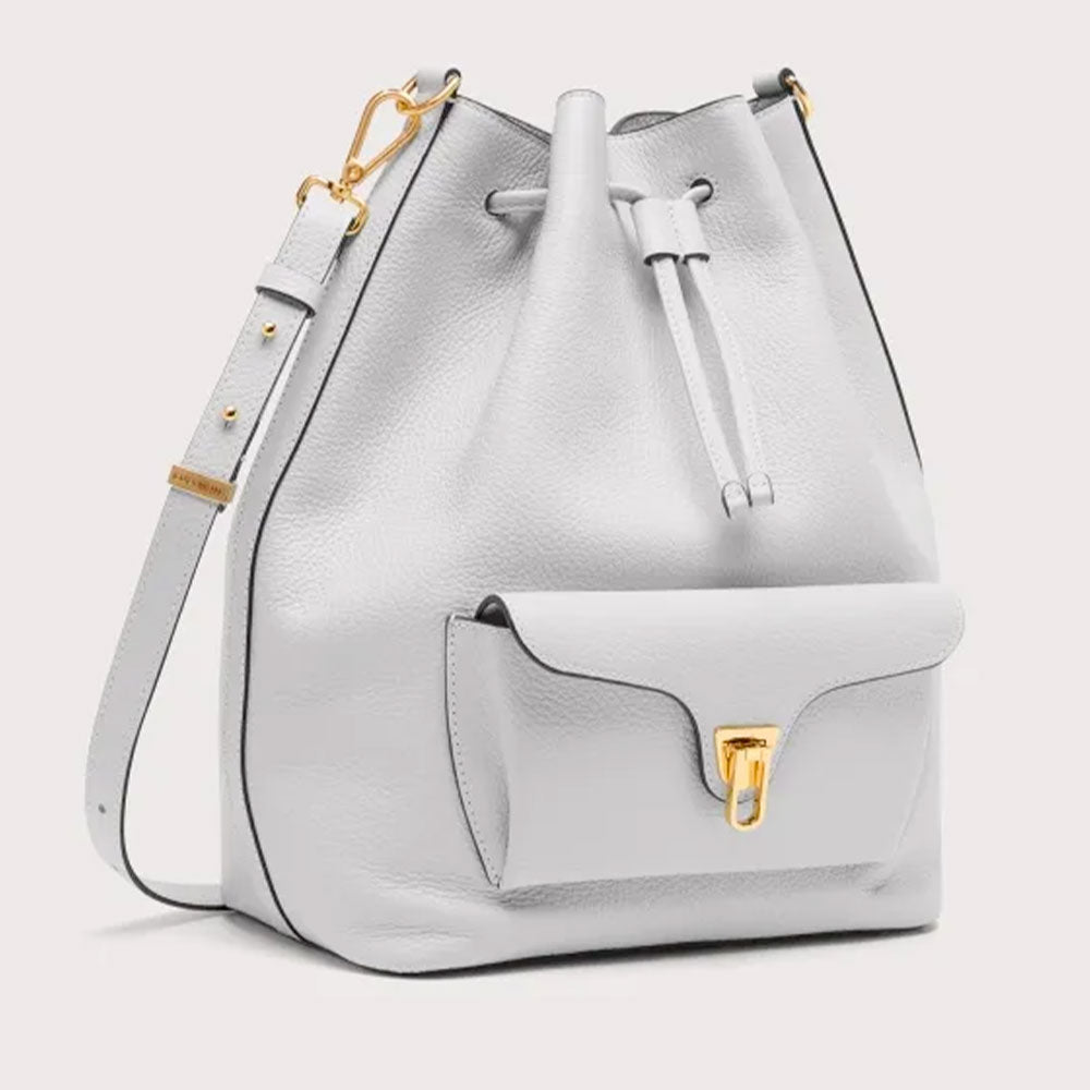 Borsa Donna a Tracolla COCCINELLE in Pelle linea Beat Generation Large Colore Snow