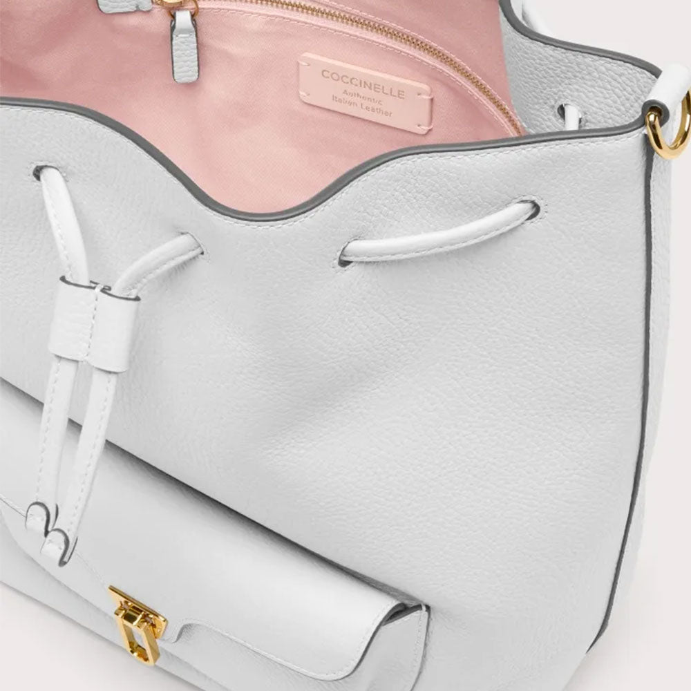Borsa Donna a Tracolla COCCINELLE in Pelle linea Beat Generation Large Colore Snow