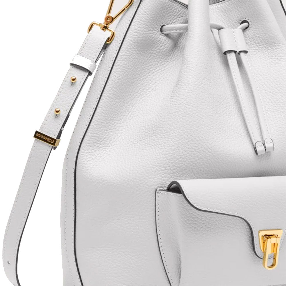 Borsa Donna a Tracolla COCCINELLE in Pelle linea Beat Generation Large Colore Snow