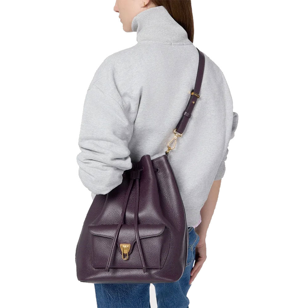 Borsa Donna a Tracolla COCCINELLE in Pelle linea Beat Generation Large Colore Snow