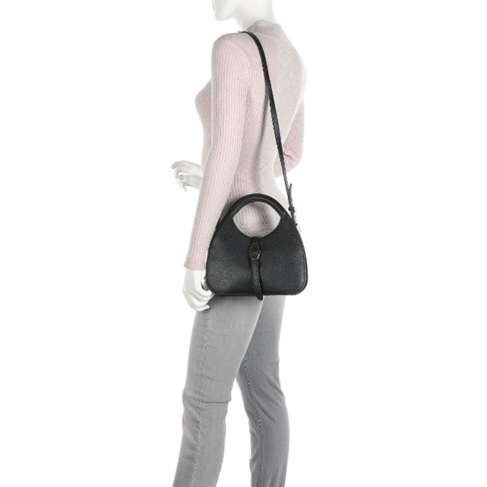 Women's Small Black Leather Handbag COCCINELLE Cosima