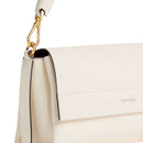 Damen-Schultertasche COCCINELLE aus Leder Modell Boheme Small in Perlmutt-Cognac