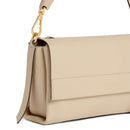 Damen-Schultertasche COCCINELLE aus Leder Modell Boheme Small in Sandshell-Seagrass