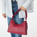 COCCINELLE Damen Umhängetasche aus Leder Boheme Small Linie Rosette Farbe - Warm Taupe